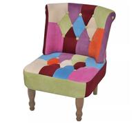 Fauteuil chaise siège lounge design club sofa salon en style français avec de patchwork tissu