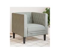 vidaXL - Fauteuil Chesterfield Gris clair