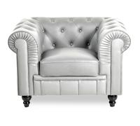 Fauteuil Chesterfield Regency - Argent
