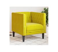 Fauteuil Chesterfield-stijl fluweel geel372679