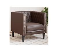 Fauteuil Chesterfield-stijl kunstleer bruin372654
