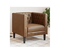 Fauteuil Chesterfield-stijl kunstsuÃde bruin372658