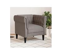 vidaXL Fauteuil Chesterfield Taupe