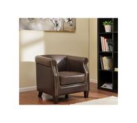 Fauteuil club 100% cuir vieilli ENGUERRAND