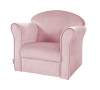 Fauteuil Club En Velours Avec Accoudoirs Arrondis Lil Sofa Rose Pastel TU