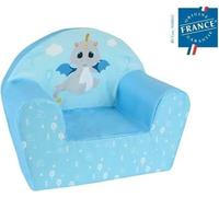 Fauteuil Club Enfant LEON LE DRAGON, Mousse Légère, 42 cm x 52 cm x 33 cm, Bleu