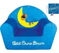 Fauteuil Club Enfant Mousse Petit Ours Brun, 52x33x42 cm, Rouge, Fun House, Dès 2 Ans
