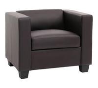Fauteuil Club / Lounge Lille, 86x75x70cm, simili-cuir, café Marron G