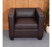 Fauteuil Club / Lounge Lille, 86x75x70cm Simili-Cuir Café Multicolore