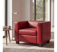 Fauteuil Club / Lounge Lille, 86x75x70cm, simili-cuir, rouge Rouge G
