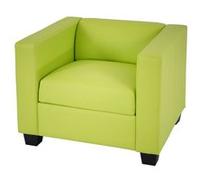 Fauteuil Club / Lounge Lille, simili-cuir, vert clair Vert G