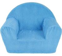 Fauteuil Club pour enfants, fabriqué en France - Revêtement en polyester - 52 x 33 x 42 cm - Coussin en mousse - Bleu
