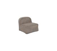 Fauteuil Compressé Côtelé "Scott" 85cm Taupe