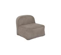 Fauteuil Compressé Côtelé "Scott" 85cm Taupe