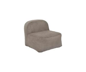 Fauteuil Compressé Côtelé Scott 85cm Taupe