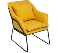 Fauteuil Contemporain - ATMOSPHERA - Chet j jaune - Tissu en polyester - Structure en métal - 1 place