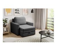 Fauteuil convertible 1 place- DEJANO - gris foncé
