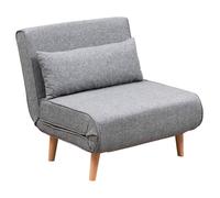 Fauteuil convertible Daddy pliant simple gris clair 180 x 80 x h79