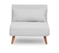 Fauteuil convertible Daddy pliant simple Teddy blanc 80 x 80 x h79