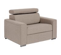 Fauteuil convertible express en tissu beige - Couchage 70 cm - Matelas 18 cm VIZIR