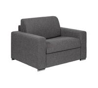 Fauteuil convertible express en tissu chiné anthracite - Couchage 70 cm - Matelas 14 cm - CALITO