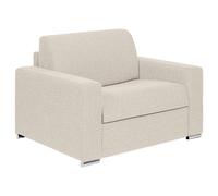 Fauteuil convertible express en tissu chiné beige - Couchage 70 cm - Matelas 14 cm - CALITO