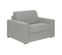 Fauteuil convertible express en tissu chiné gris clair - Couchage 70 cm - Matelas 14 cm - CALITO