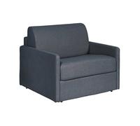 Fauteuil convertible express en tissu texturé gris - Matelas 14 cm CALIFE