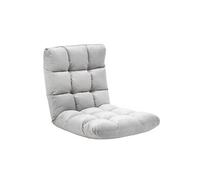 HOMCOM Fauteuil Convertible Fauteuil Paresseux Grand Confort Inclinaison Dossier Multipositions 90°-180° Flanelle Polyester capitonné Gris Clair