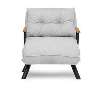 Fauteuil convertible Fauteuil Sando Single Teddy Gris 67 x 78 x h78
