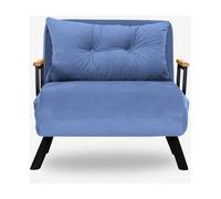 Fauteuil convertible Sando Single bleu 67 x 78 x h78
