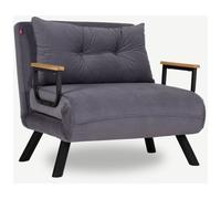Fauteuil convertible Sando Single gris 67 x 78 x h78