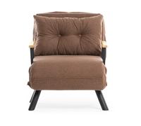 Fauteuil convertible Sando Single marron clair 67 x 78 x h78