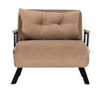 Fauteuil convertible Sando Single marron clair v2 175 x 67 x h78