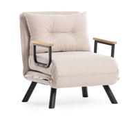 Fauteuil convertible Sando v2 Single vrème 67 x 78 x h78