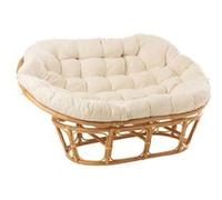 Fauteuil & Coussin en Rotin Roni 179cm Naturel Beige G