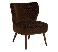Fauteuil Crapaud à Motifs Chiara 80cm Marron Tonka