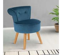 Fauteuil Crapaud En Velours Bleu