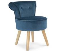 Fauteuil Crapaud En Velours Bleu