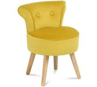 Fauteuil Crapaud En Velours Jaune