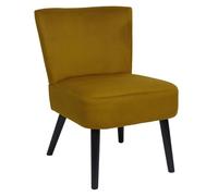 The home deco factory Fauteuil crapaud Giulia - Jaune moutarde