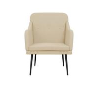 vidaXL Fauteuil Crème 63x76x80 cm Tissu G
