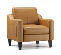 Fauteuil d’appoint moderne en PU jaune brun