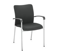 Fauteuil d'accueil empilable et léger - Noir