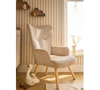 Fauteuil d'allaitement fixe en velours côtelé moka TU