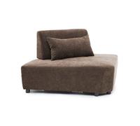 Fauteuil d'angle canapé modulable dossier ajustable 170 cm chocolat Callisto Oviala