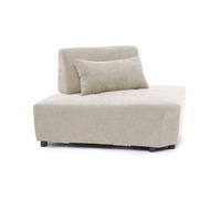 Fauteuil d'angle canapé modulable dossier ajustable 170 cm écru Callisto, Oviala