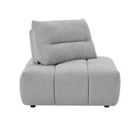 Fauteuil d'angle dossier avance-recule en tissu texturé gris clair APOLIU