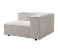 Fauteuil d'angle droit en tissu chenille beige RUZOLO