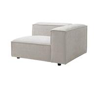 Vente-unique - Fauteuil d'angle Droit en Tissu Chenille Beige RUZOLO